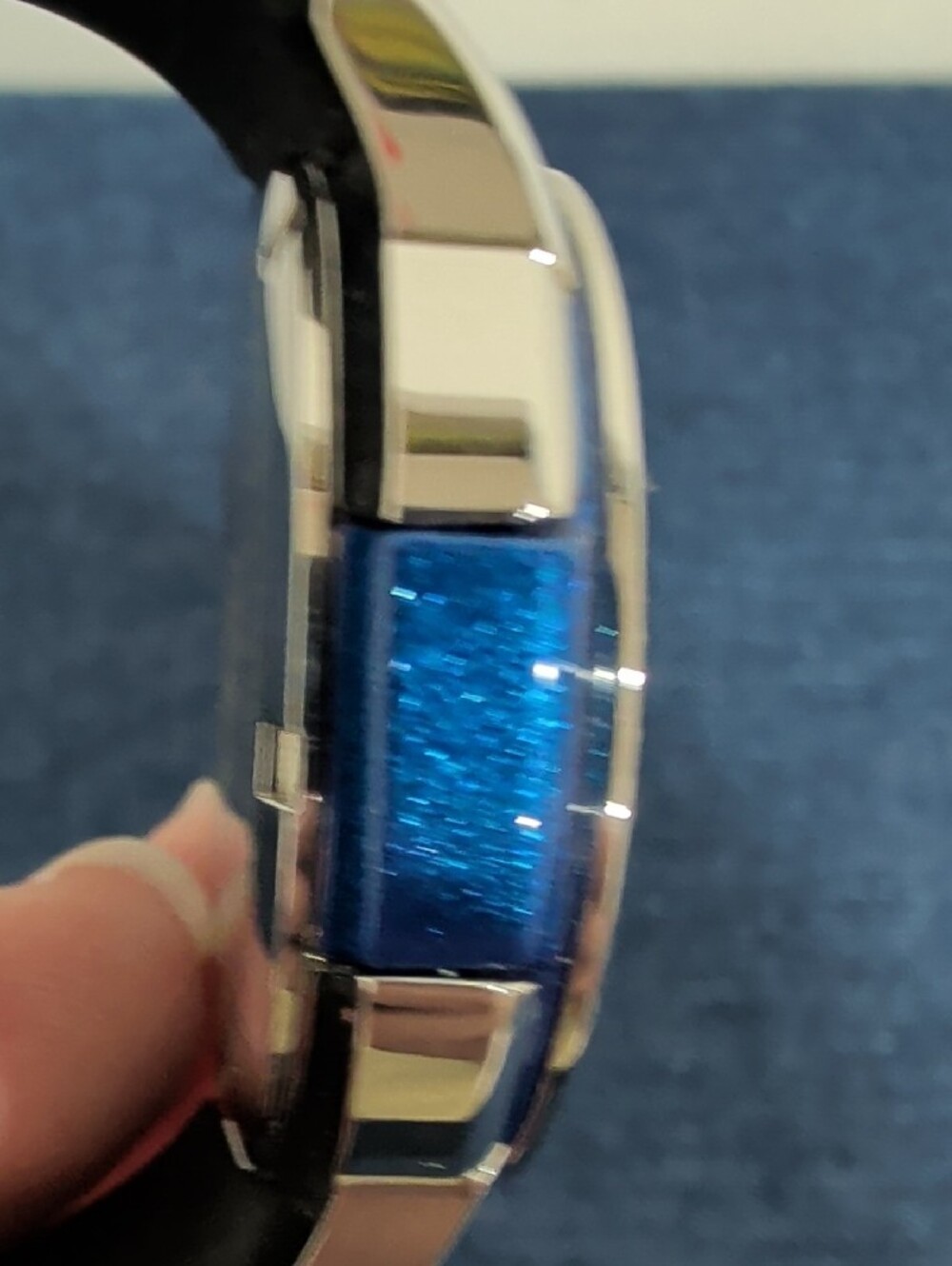 Citizen Eco-Drive Black Dial Watch with Metallic Blue Accents - Picture 4 of 6
